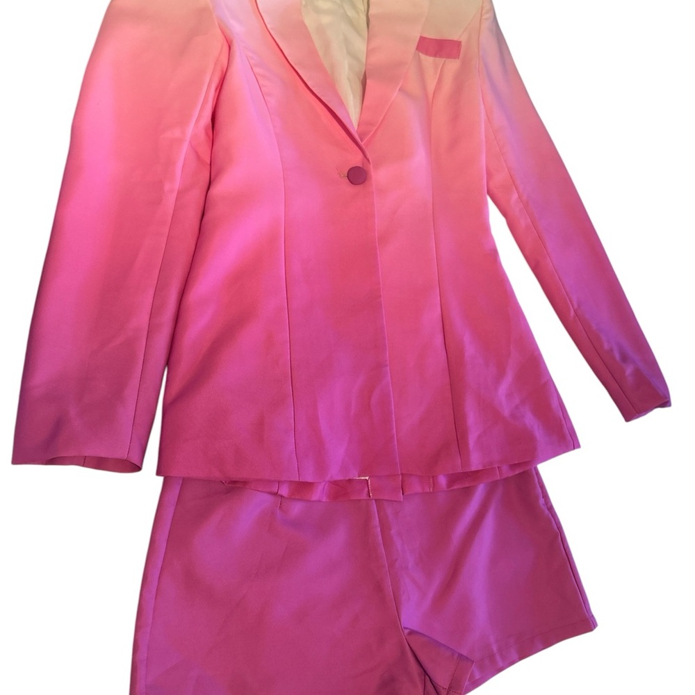 KAILIER Women’s Ombre Pink Blazer Jacket and matching shorts. Size small - Picture 11 of 11